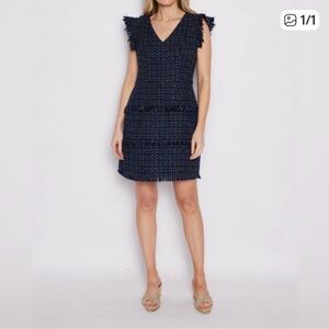 Sail to Sable Navy Textured Mini Dress